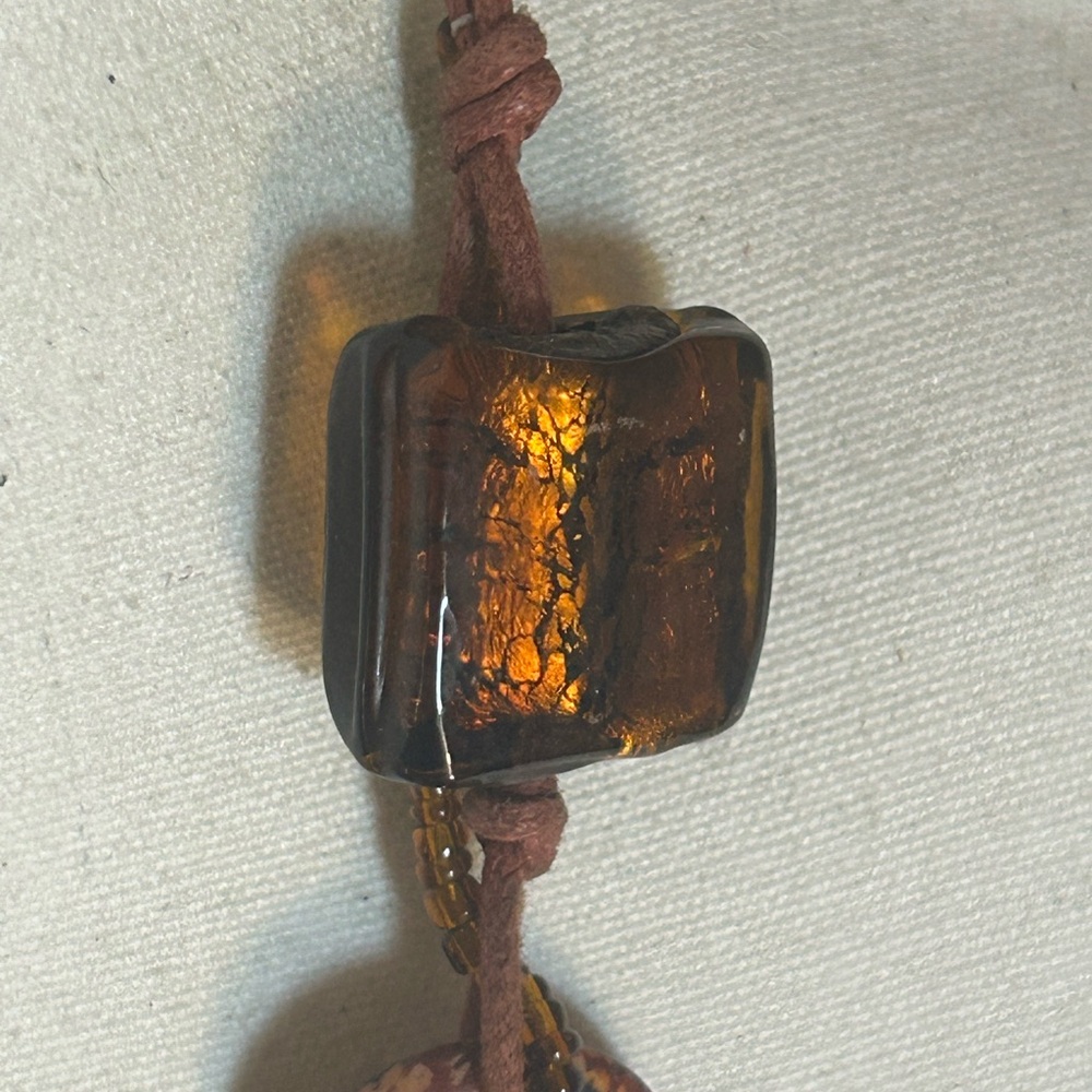 Vintage Chunky Genuine Amber & Coconut Shell Beaded Necklace - Picture 4 of 5